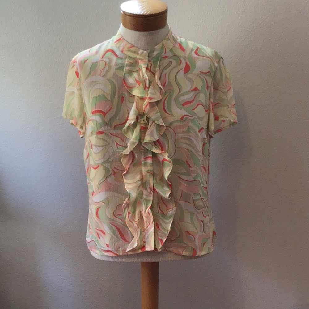 Evan-Picone Blouse with ruffles.